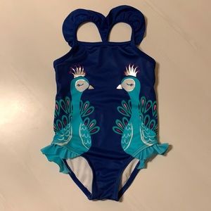 Gymboree Girls 3T One Piece Peacock Bathing-suit